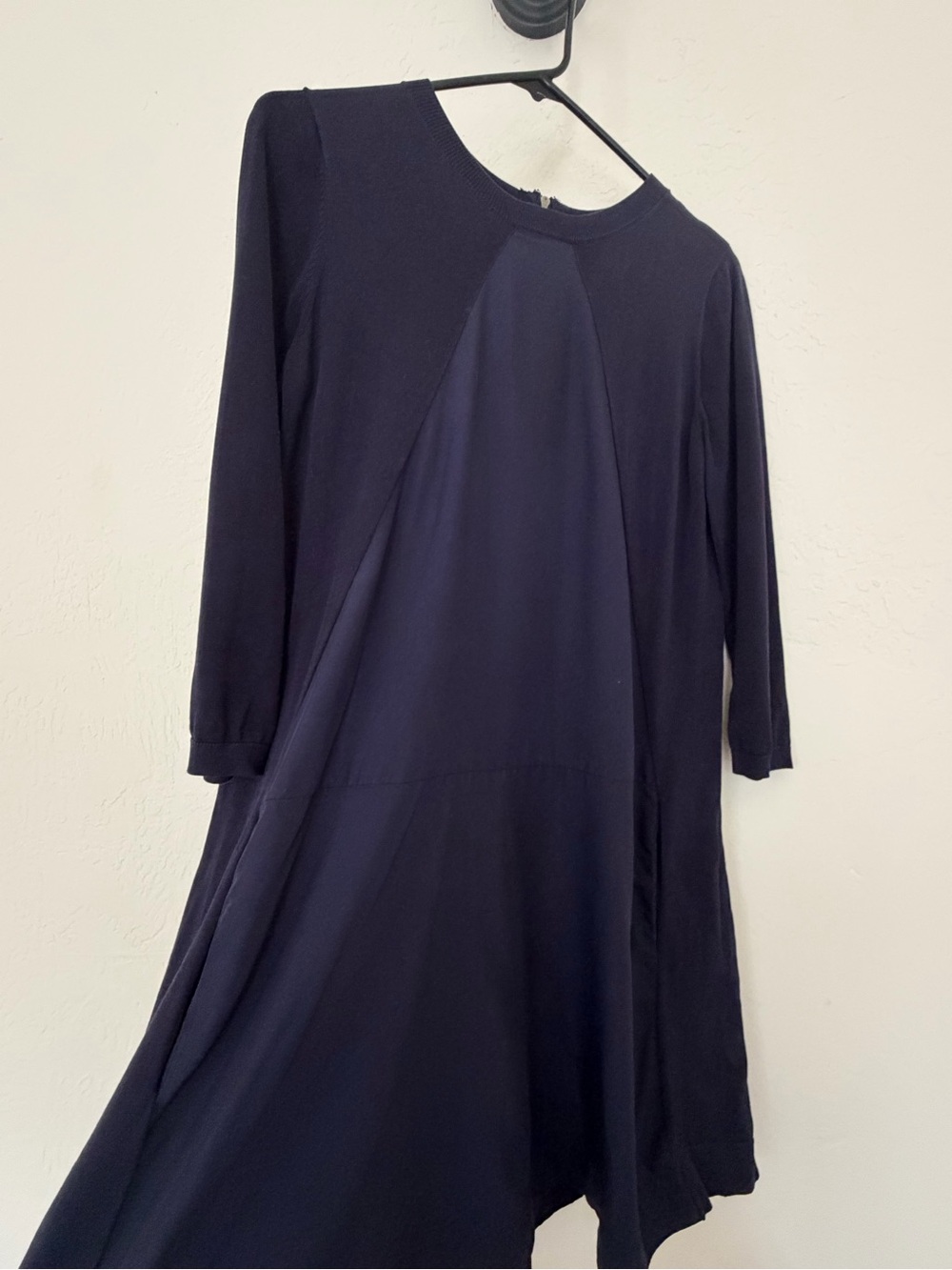 COS Navy Long-Sleeve Swing Dress